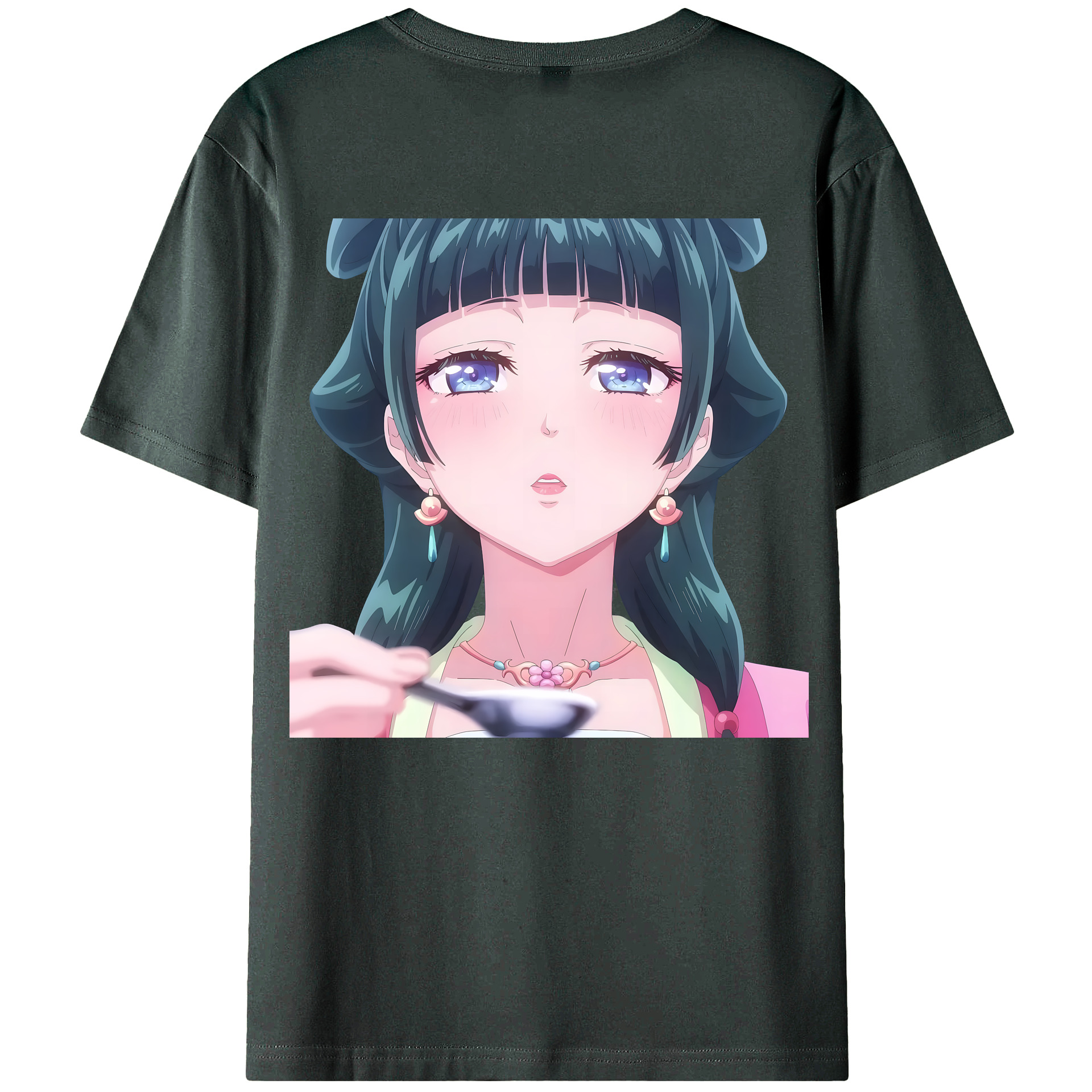 （画像用） 薬屋のひとりごと The Apothecary Diaries 綿100％ メンズ半袖Tシャツ（バックプリント） 通気性